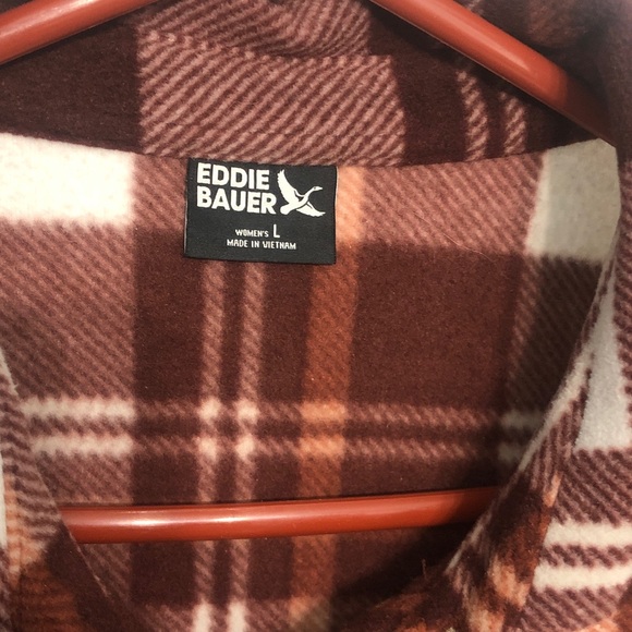 SHACKET EddieBauer SOFT MicroFleece Pockets Plush Unlined EUC - Picture 8 of 8